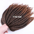 Luxury For Braiding 12" 12strands/pack 4packs/lot  Ombre Brown Crochet Braids Mambo Twist Synthetic Hair Extensions