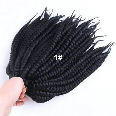 Luxury For Braiding 12" 12strands/pack 4packs/lot  Ombre Brown Crochet Braids Mambo Twist Synthetic Hair Extensions