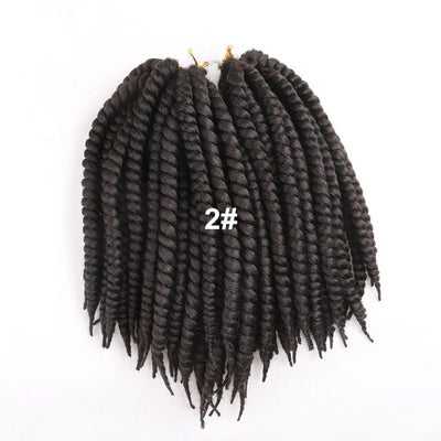 Luxury For Braiding 12" 12strands/pack 4packs/lot  Ombre Brown Crochet Braids Mambo Twist Synthetic Hair Extensions