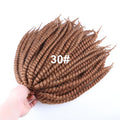 Luxury For Braiding 12" 12strands/pack 4packs/lot  Ombre Brown Crochet Braids Mambo Twist Synthetic Hair Extensions
