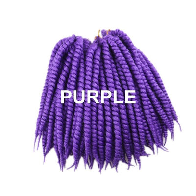 Luxury For Braiding 12" 12strands/pack 4packs/lot  Ombre Brown Crochet Braids Mambo Twist Synthetic Hair Extensions