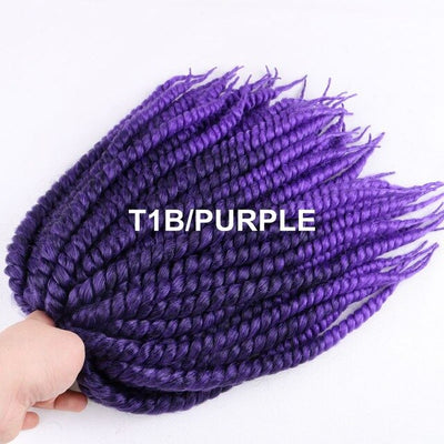 Luxury For Braiding 12" 12strands/pack 4packs/lot  Ombre Brown Crochet Braids Mambo Twist Synthetic Hair Extensions